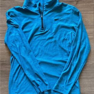Men’s Nike Dri-FIT Bright Blue Quarter-Zip Top